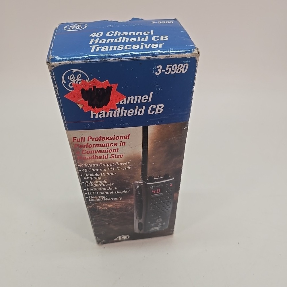 Citizen Band GE 3-5980 Handheld CB Radio Transceiver 4 Watts 40‎ Channels